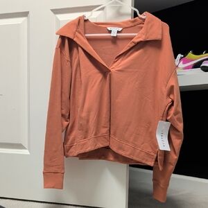 Athleta Retroterry Polo Sweatshirt